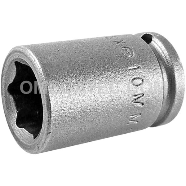 10MM11 Apex 6-Point 10mm Metric Standard Impact Socket, 1/4'' Square Drive