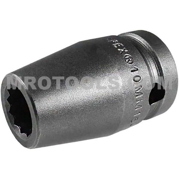 10MM15-D Apex 12-Point 10mm Metric Standard Impact Socket, 1/2'' Square Drive