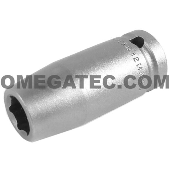 12MM25 Apex 6-Point 12mm Metric Long Impact Socket, 1/2'' Square Drive