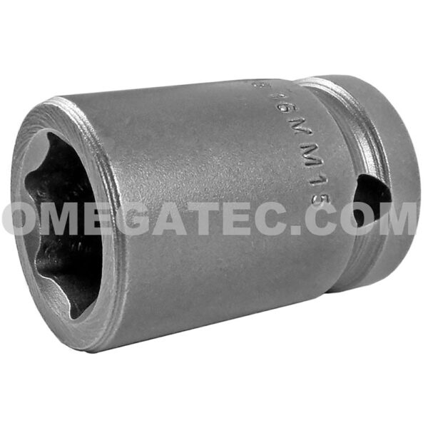 16MM15 Apex 6-Point 16mm Metric Standard Impact Socket, 1/2'' Square Drive