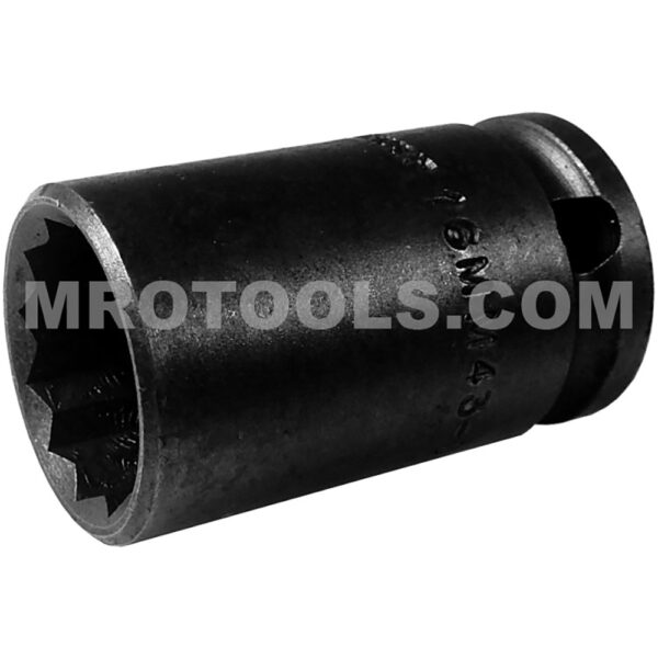 16MM43-D Apex 12-Point 16mm Metric Thin Wall Standard Impact Socket, 3/8'' Square Drive