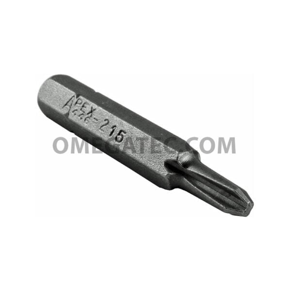 446-215X 1/4'' Apex Phillips Head #2 Insert Bits, Limited Clearance