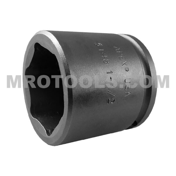 5148 Apex 6-Point 1-1/2'' Standard Impact Socket, 1/2'' Square Drive