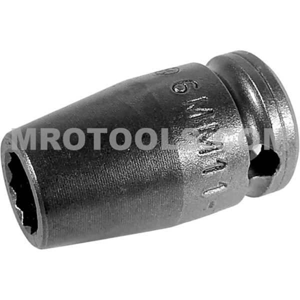 6MM11-D Apex 12-Point 6mm Metric Standard Impact Socket, 1/4'' Square Drive