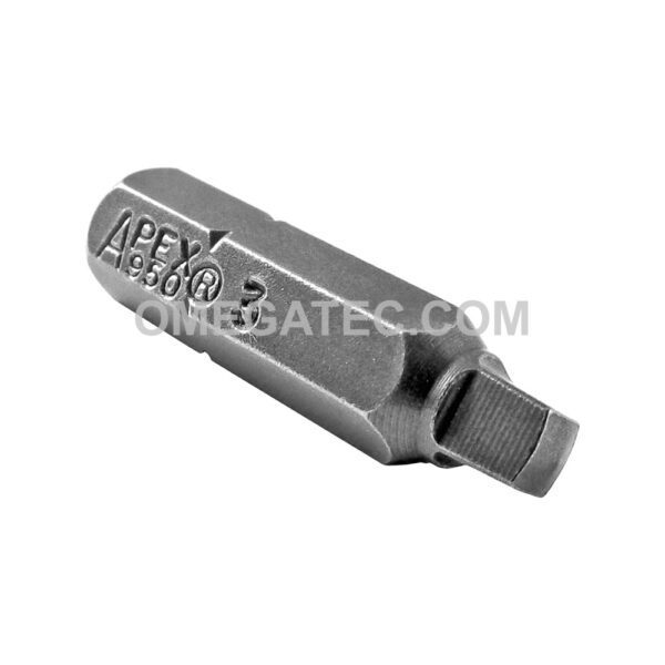 950-3X Apex #3 Square Recess 1/4'' Insert Bit