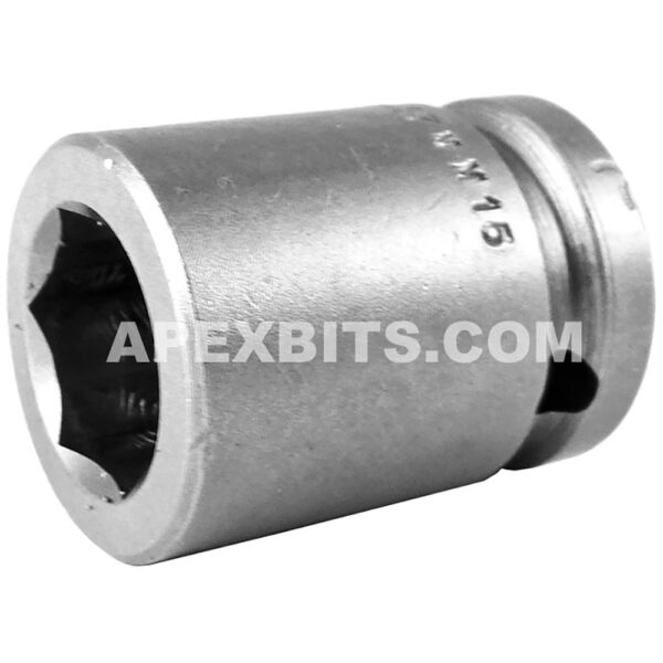 M-17MM15 Apex 6-Point 17mm Magnetic Metric Standard Impact Socket, 1/2'' Square Drive