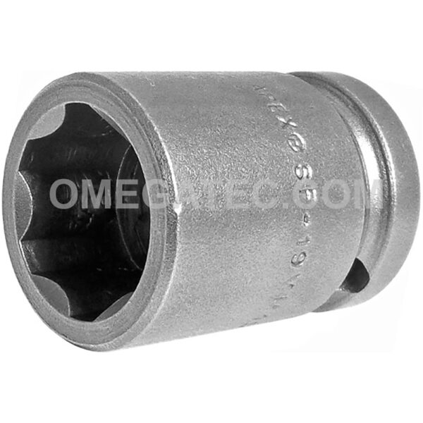 SF-19MM15 Apex 6-Point 19mm Surface Drive Metric Standard Impact Socket, 1/2'' Square Drive
